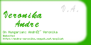 veronika andre business card